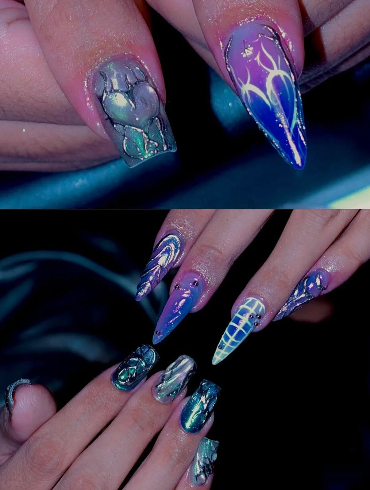 Cyber chrome coffin set